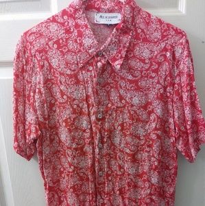 Button down rayon shirt.